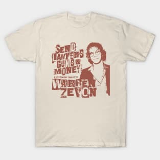 Warren Zevon Send Lawyers Guns And Money T-Shirt